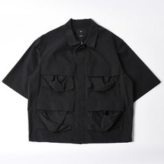 Like new Y-3 Weissly Military Shirt Short Sleeve Shirt Outer Flap Pocket Black Size M Used 4a008743