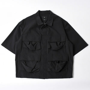 Like new Y-3 Weissly Military Shirt Short Sleeve Shirt Outer Flap Pocket Black Size M Used 4a008743
