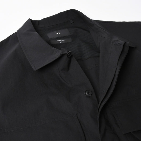 Like new Y-3 Weissly Military Shirt Short Sleeve Shirt Outer Flap Pocket Black Size M Used 4a008743