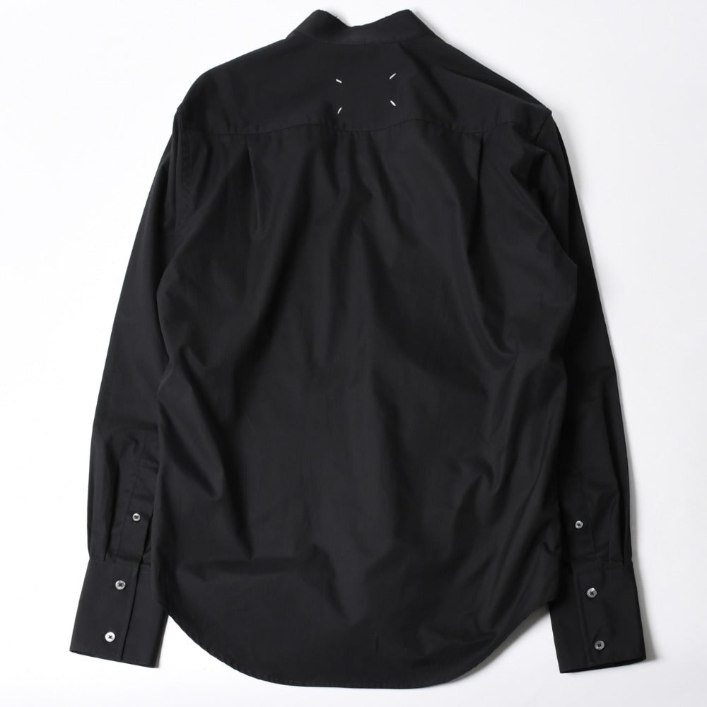 Like new Maison Margiela Shirt Black V-neck S67DT0031 Size 46 Used 4a008745