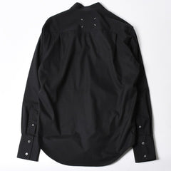 Like new Maison Margiela Shirt Black V-neck S67DT0031 Size 46 Used 4a008745