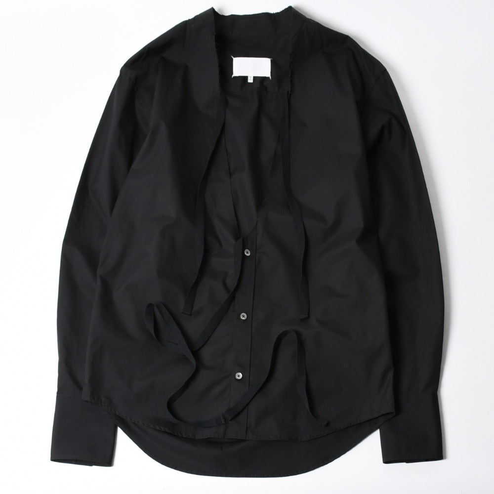 Like new Maison Margiela Shirt Black V-neck S67DT0031 Size 46 Used 4a008745