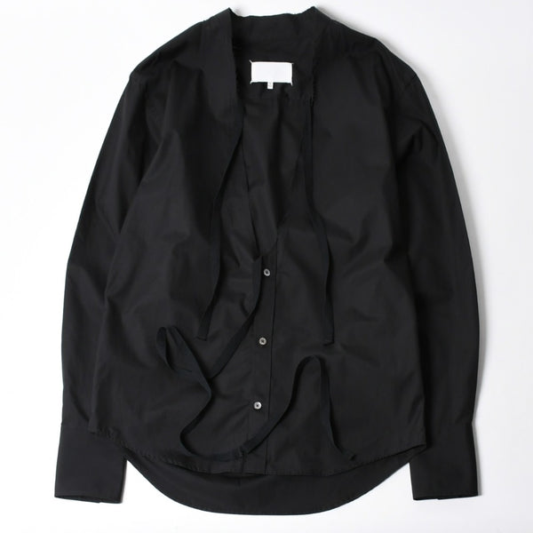 Like new Maison Margiela Shirt Black V-neck S67DT0031 Size 46 Used 4a008745