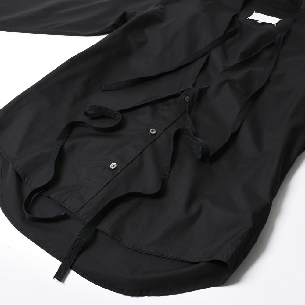 Like new Maison Margiela Shirt Black V-neck S67DT0031 Size 46 Used 4a008745