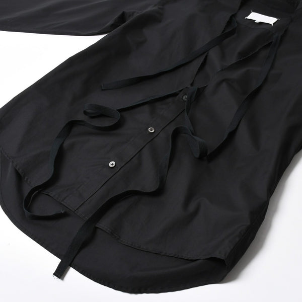 Like new Maison Margiela Shirt Black V-neck S67DT0031 Size 46 Used 4a008745