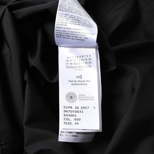 Like new Maison Margiela Shirt Black V-neck S67DT0031 Size 46 Used 4a008745
