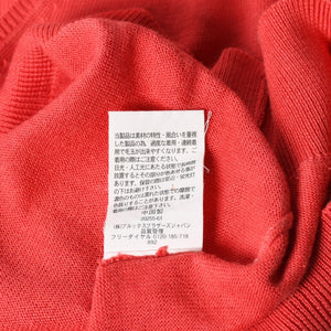 Brooks Brothers Women's Short Sleeve V-Neck Knit Sweater Salmon Pink Size M Good Condition Used 4a008565