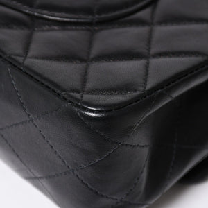Very Good Condition CHANEL Chanel Matelasse 25 W Flap W Chain Shoulder Bag No. 7 Coco Mark Lambskin Black Gold Hardware Used 4a009108