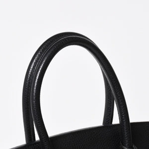 極美品 HERMES エルメス BIRKIN バーキン35 ブラック シルバー金具 トゴハンドバッグ □F刻印 中古 4a009121