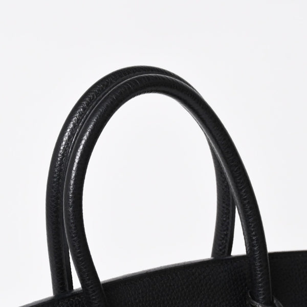 極美品 HERMES エルメス BIRKIN バーキン35 ブラック シルバー金具 トゴハンドバッグ □F刻印 中古 4a009121