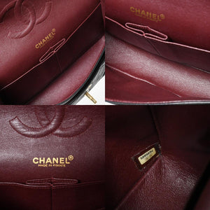 Very Good Condition CHANEL Chanel Matelasse 25 W Flap W Chain Shoulder Bag No. 7 Coco Mark Lambskin Black Gold Hardware Used 4a009108