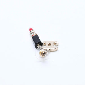 CHANEL シャネル リップスティック ドロップピアス 重量約8.38g 04A刻印 ココマーク ラインストーン 両耳用 美品 中古 4a007072