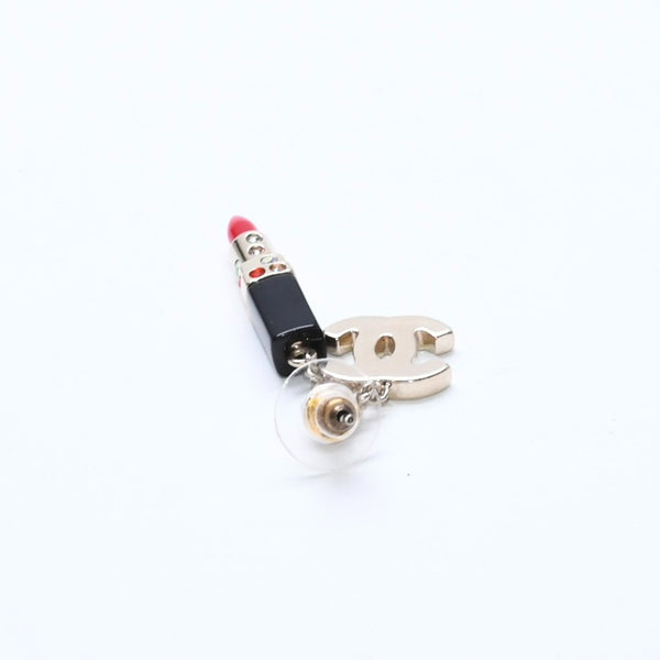 CHANEL シャネル リップスティック ドロップピアス 重量約8.38g 04A刻印 ココマーク ラインストーン 両耳用 美品 中古 4a007072