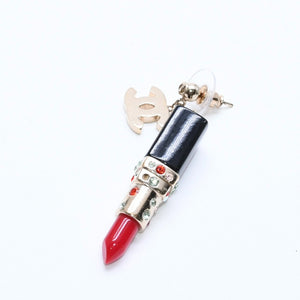 CHANEL Lipstick drop earrings Weight approx. 19.43g 04A stamp Coco mark Rhinestones for both ears Good condition Used 4a007067
