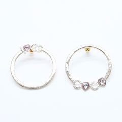 CHANEL Cocomark earrings Weight approx. 12.90g B20B engraved GP metal rhinestones for both ears Good condition Used 4a007073
