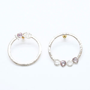 CHANEL Cocomark earrings Weight approx. 12.90g B20B engraved GP metal rhinestones for both ears Good condition Used 4a007073