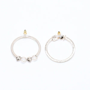 CHANEL Cocomark earrings Weight approx. 12.90g B20B engraved GP metal rhinestones for both ears Good condition Used 4a007073