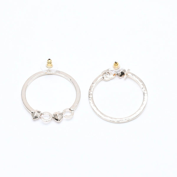CHANEL Cocomark earrings Weight approx. 12.90g B20B engraved GP metal rhinestones for both ears Good condition Used 4a007073