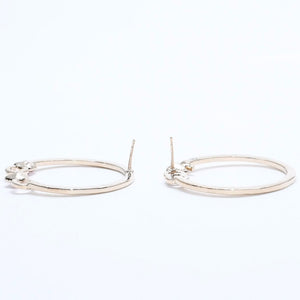 CHANEL Cocomark earrings Weight approx. 12.90g B20B engraved GP metal rhinestones for both ears Good condition Used 4a007073