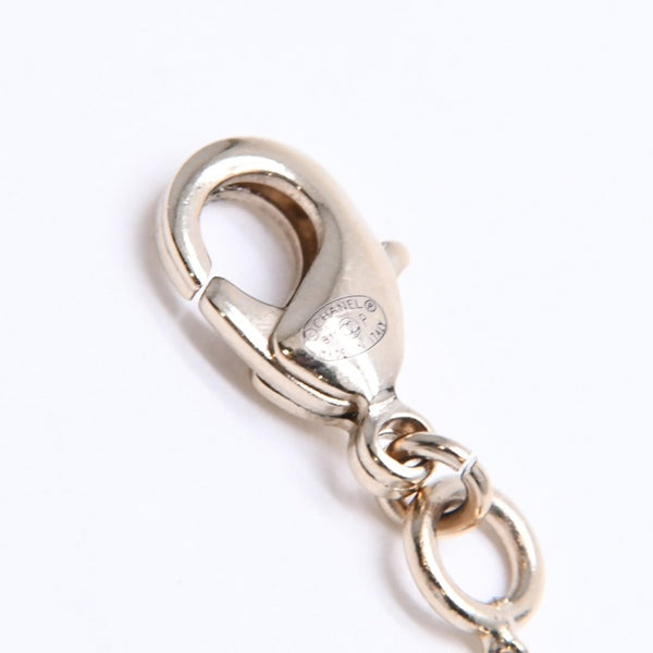Very Good Condition CHANEL Coco Mark Ribbon Necklace Weight Approx. 6.33g B11P Stamp GP Metal Rhinestone Total Length Approx. 42cm Used 4a007098