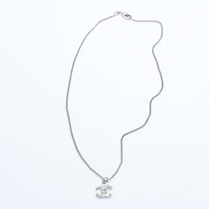 Very Good Condition CHANEL Coco Mark Necklace Weight approx. 5.84g B11V engraved Metal Rhinestone Total length approx. 43cm Used 4a007095