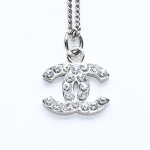 Very Good Condition CHANEL Coco Mark Necklace Weight approx. 5.84g B11V engraved Metal Rhinestone Total length approx. 43cm Used 4a007095