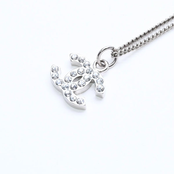 Very Good Condition CHANEL Coco Mark Necklace Weight approx. 5.84g B11V engraved Metal Rhinestone Total length approx. 43cm Used 4a007095