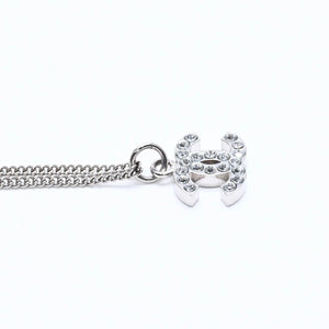 Very Good Condition CHANEL Coco Mark Necklace Weight approx. 5.84g B11V engraved Metal Rhinestone Total length approx. 43cm Used 4a007095