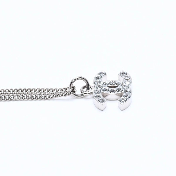 Very Good Condition CHANEL Coco Mark Necklace Weight approx. 5.84g B11V engraved Metal Rhinestone Total length approx. 43cm Used 4a007095
