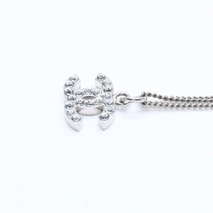 Very Good Condition CHANEL Coco Mark Necklace Weight approx. 5.84g B11V engraved Metal Rhinestone Total length approx. 43cm Used 4a007095