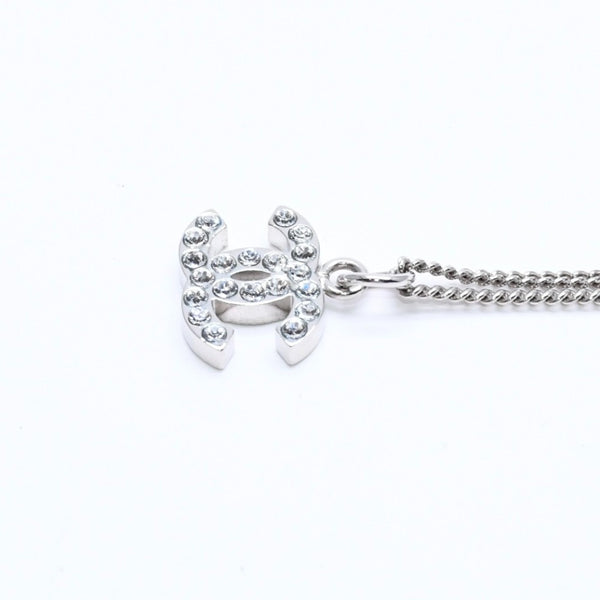 Very Good Condition CHANEL Coco Mark Necklace Weight approx. 5.84g B11V engraved Metal Rhinestone Total length approx. 43cm Used 4a007095