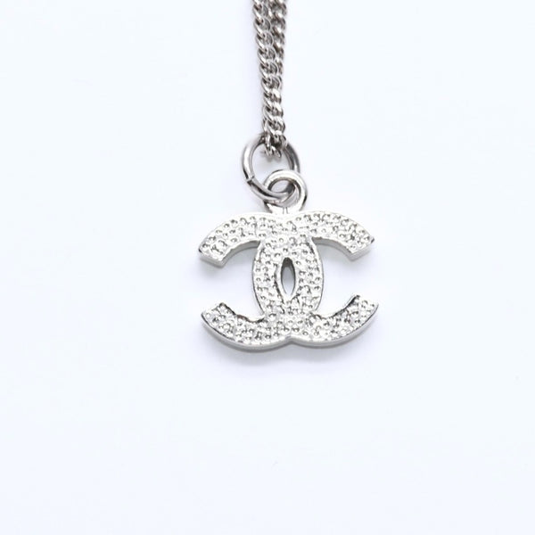 Very Good Condition CHANEL Coco Mark Necklace Weight approx. 5.84g B11V engraved Metal Rhinestone Total length approx. 43cm Used 4a007095
