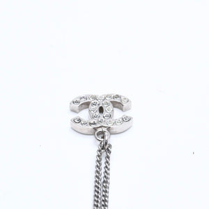 Very Good Condition CHANEL Coco Mark Necklace Weight Approximately 5.70g B11V Engraved Metal Rhinestone Total Length Approximately 43cm Used 4a007094