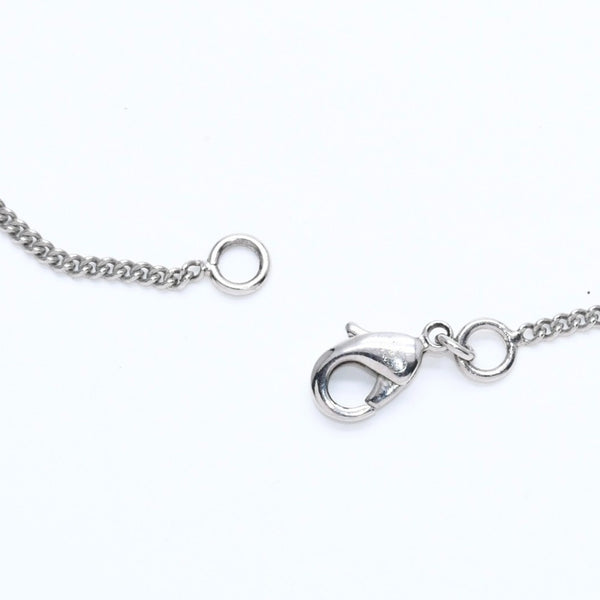 Very Good Condition CHANEL Coco Mark Necklace Weight Approximately 5.70g B11V Engraved Metal Rhinestone Total Length Approximately 43cm Used 4a007094