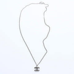 Very Good Condition CHANEL Coco Mark Necklace Weight Approx. 5.29g 05P Engraved Metal Rhinestone Total Length Approx. 43.5cm Used 4a007097