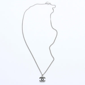 Very Good Condition CHANEL Coco Mark Necklace Weight Approx. 5.29g 05P Engraved Metal Rhinestone Total Length Approx. 43.5cm Used 4a007097