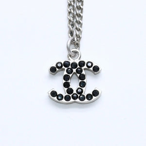 Very Good Condition CHANEL Coco Mark Necklace Weight Approx. 5.29g 05P Engraved Metal Rhinestone Total Length Approx. 43.5cm Used 4a007097