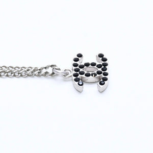Very Good Condition CHANEL Coco Mark Necklace Weight Approx. 5.29g 05P Engraved Metal Rhinestone Total Length Approx. 43.5cm Used 4a007097