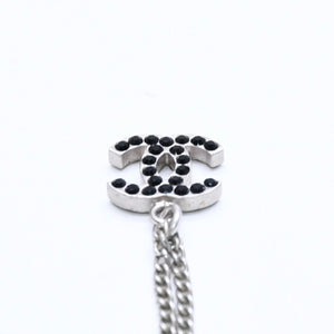 Very Good Condition CHANEL Coco Mark Necklace Weight Approx. 5.29g 05P Engraved Metal Rhinestone Total Length Approx. 43.5cm Used 4a007097