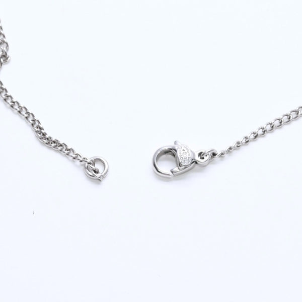 Very Good Condition CHANEL Coco Mark Necklace Weight Approx. 5.29g 05P Engraved Metal Rhinestone Total Length Approx. 43.5cm Used 4a007097