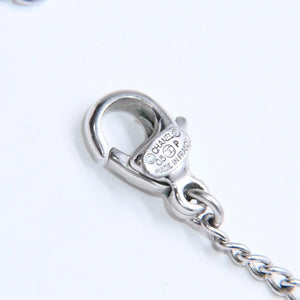 Very Good Condition CHANEL Coco Mark Necklace Weight Approx. 5.29g 05P Engraved Metal Rhinestone Total Length Approx. 43.5cm Used 4a007097