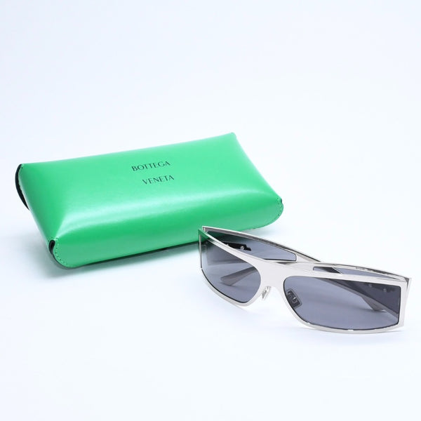 Very Good Condition BOTTEGAVENETA Bottega Veneta Sunglasses Eyewear BV1275S Size 69□14 130 Silver Black Used 4a009060