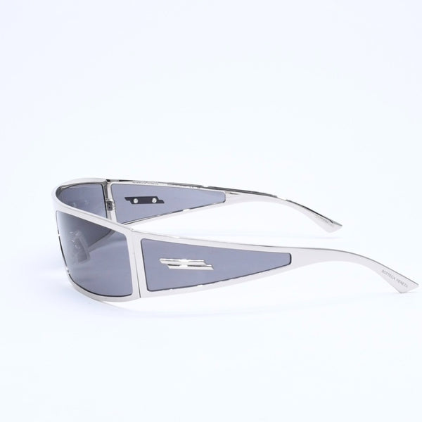 Very Good Condition BOTTEGAVENETA Bottega Veneta Sunglasses Eyewear BV1275S Size 69□14 130 Silver Black Used 4a009060