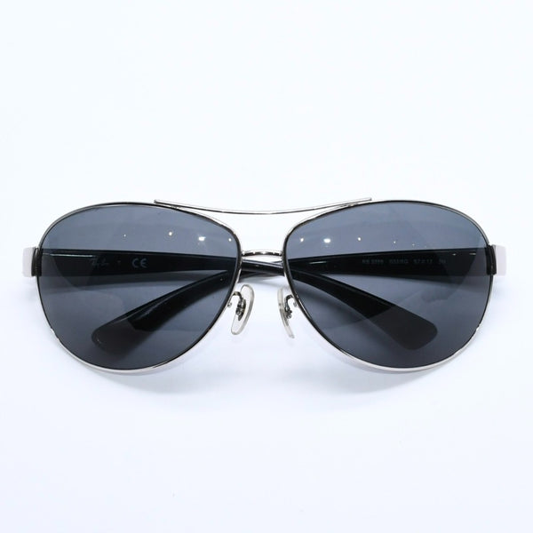 極美品 RAYBAN レイバン ティアドロップ サングラス ダブルブリッジ RB 3386 アセテート メタル シルバー金具 サイズ67◻︎13 中古 4a008623
