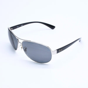 極美品 RAYBAN レイバン ティアドロップ サングラス ダブルブリッジ RB 3386 アセテート メタル シルバー金具 サイズ67◻︎13 中古 4a008623