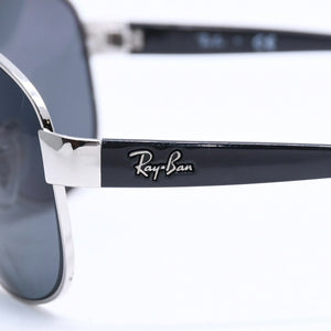 極美品 RAYBAN レイバン ティアドロップ サングラス ダブルブリッジ RB 3386 アセテート メタル シルバー金具 サイズ67◻︎13 中古 4a008623