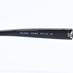 極美品 RAYBAN レイバン ティアドロップ サングラス ダブルブリッジ RB 3386 アセテート メタル シルバー金具 サイズ67◻︎13 中古 4a008623