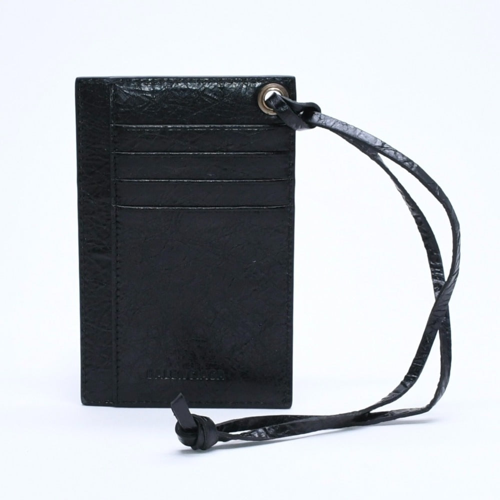 Very good condition BALENCIAGA City Leather Card Case Black Matte Black Hardware 853753 Used 4a007913