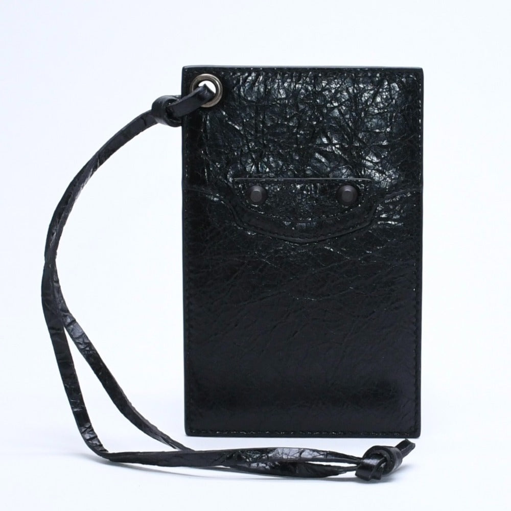 Very good condition BALENCIAGA City Leather Card Case Black Matte Black Hardware 853753 Used 4a007913