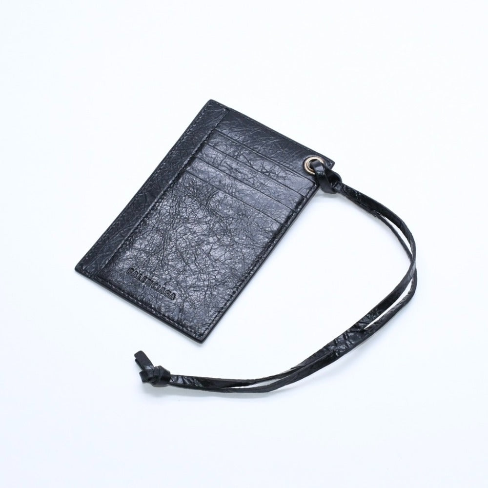 Very good condition BALENCIAGA City Leather Card Case Black Matte Black Hardware 853753 Used 4a007913